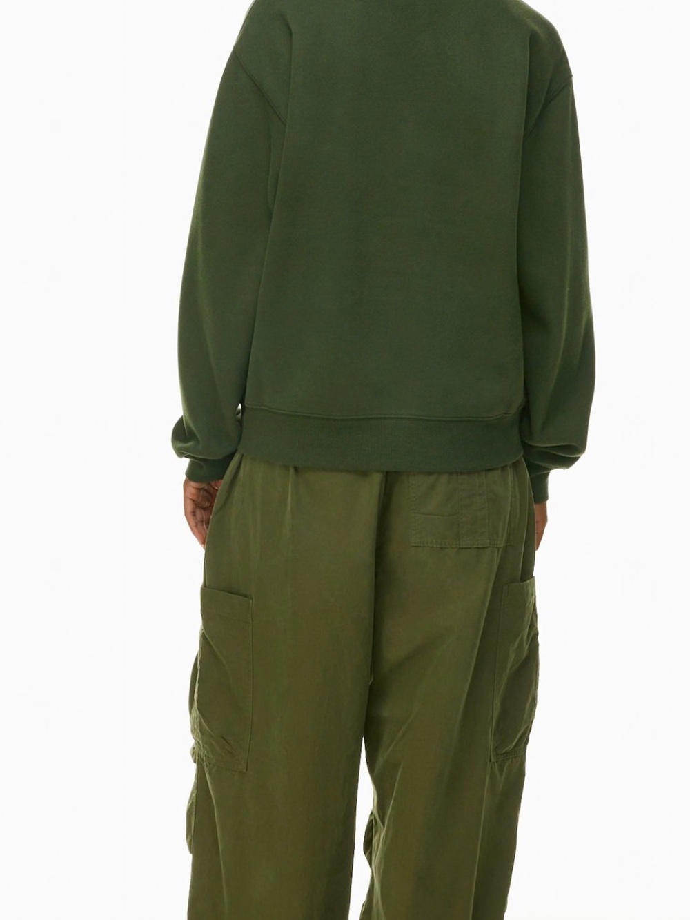 Aritzia Olive Green Crewneck Sweater - Picture 4 of 7